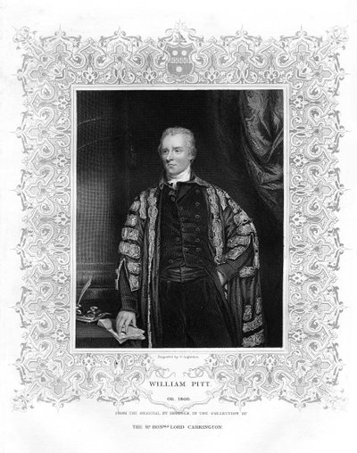 William Pitt, o jovem, político britânico e primeiro ministro, século 19 de P. Lightfoot
