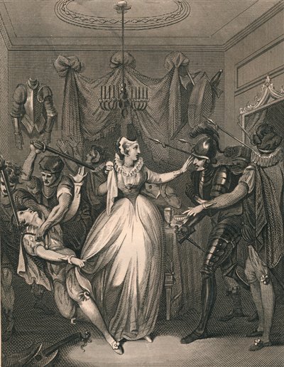 A Morte de Rizzio, 1566, 1794-1812 de P Rothwell
