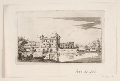 Castelo cercado por fosso de P. Schiönning