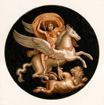 Bellerophon matando a quimera de P. Sellier
