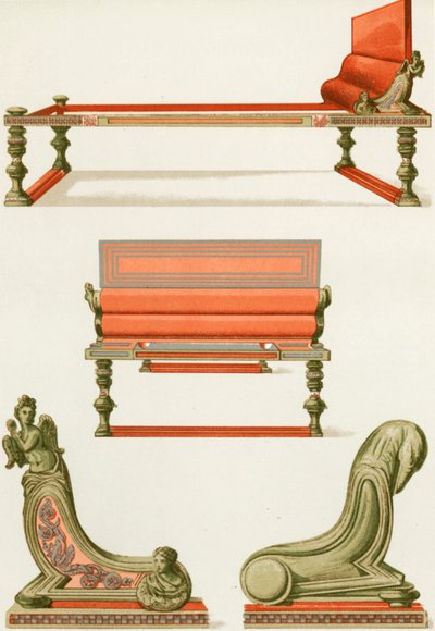 Móveis de bronze de Pompéia de P. Sellier