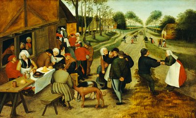 Camponeses em uma estalagem na estrada de P. the Younger Brueghel