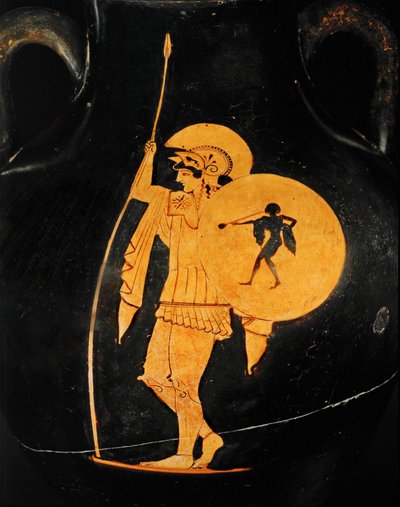 Guerreiro de armas e armadura ... (terracota) de Painter Flying Angel