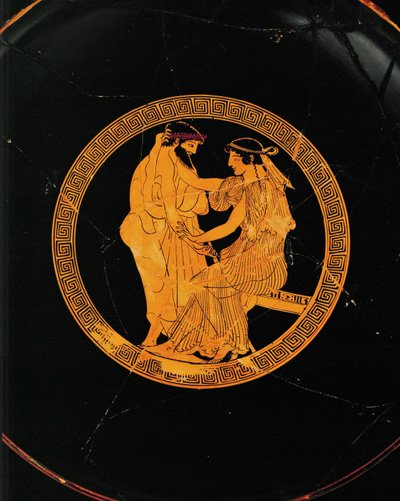 Cena de amor. Medalhão central de uma taça com figuras vermelhas. A mesma taça de 10-03-04/7 e 8 ... de Painter Makron