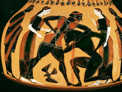 Teseu mata o Minotauro ... de Painter of the Birth of Athena