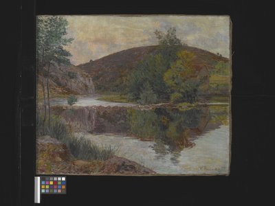 Paisagem fluvial, data desconhecida (óleo sobre tela) de Palma Daillion d