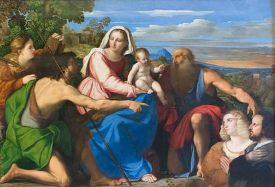 Conversa sagrada com os doadores de Palma Il Giovane (1548 1628)