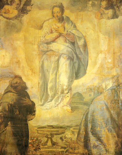 A Imaculada Conceição de Jacopo Negretti, conhecida como Palma Younger (1544-1628) Igreja de San Francesco, Recanati, Marche de Palma Il Giovane (1548 1628)