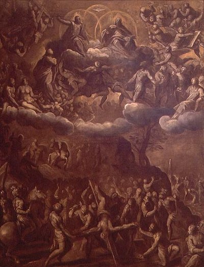 A Crucificação de São Pedro, c.1615 (óleo sobre tela) de Palma Il Giovane