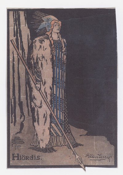 Ellen Terry da Hiordis em Os Vikings de Ibsen de Pamela Colman Smith