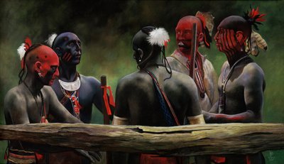 Contra a vedação, 2004 (pastel) de Pamela Patrick White