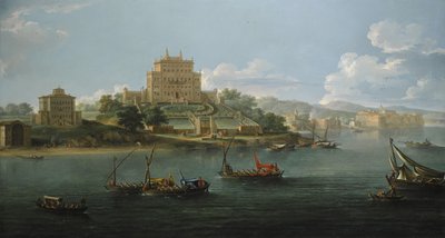 Vista do Villa Costaguti e Villa Pamphilj Entre Anzio e Nettuno. de Paolo Anesi