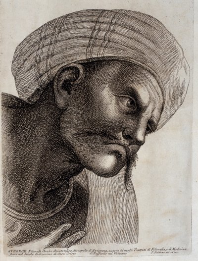 AVERROES. 1757-1760 (gravura) de Paolo Fidanza