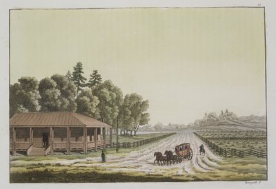 Vista do Capitólio, Washington (gravura de cor) de Paolo Fumagalli