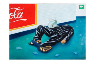 Mythologica n°5: Zeus, 2025 (óleo sobre painel de madeira) de Paolo Perfranceschi