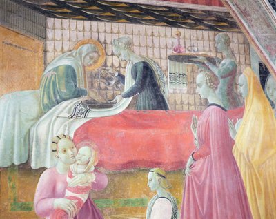 Nascimento da Virgem, da Capela da Assunção, 1440 de Paolo Uccello