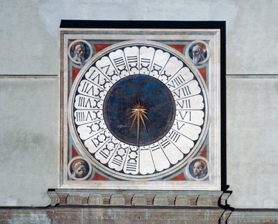 Rosto de relógio com cabeças de profetas de Paolo Uccello