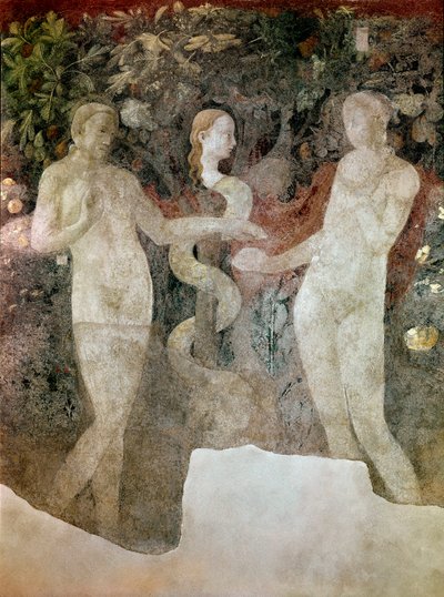 Gênesis, criação da véspera e do pecado original (Fresco de Paolo Uccello
