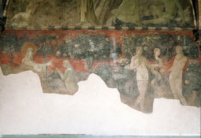 Génese, criação da véspera e do pecado original - Fresco de Paolo Uccello