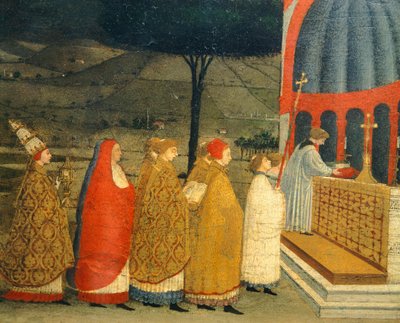 Predella de Miracle of Profaned Host por Paolo Uccello (1397-1475), detalhe de Paolo Uccello