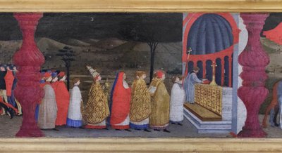 Predela da profanação da hóstia, pormenor de Paolo Uccello
