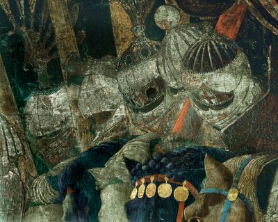 A batalha de San Romano entre Florença e Siena em 1432 ... de Paolo Uccello