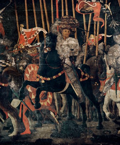 A batalha de San Romano em 1432 ... de Paolo Uccello