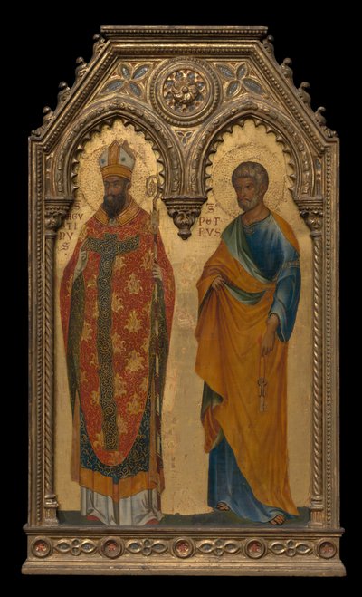 Santos Agostinho e Pedro, por volta de 1350 de Paolo Veneziano