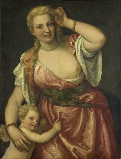 Vénus e Cupido de Paolo Veronese (workshop of)