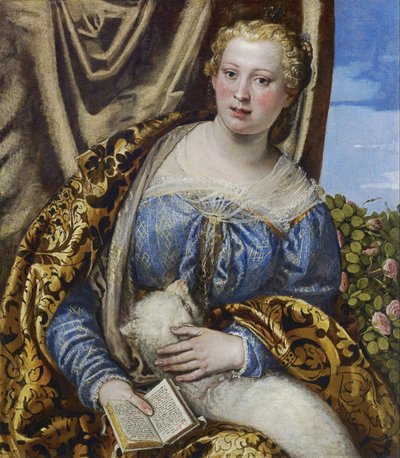 Retrato de uma senhora como Saint Agnes de Paolo Veronese