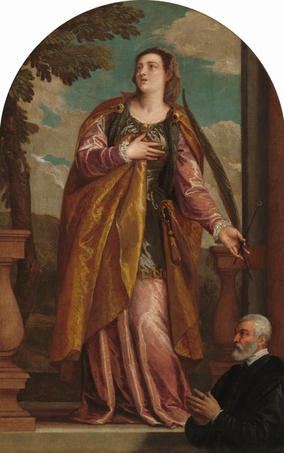 Santa Lúcia e um Doador, c. 15851595 de Paolo Veronese