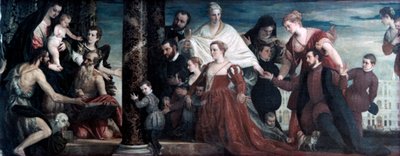 A Madonna e a Família Cuccina, 1571 de Paolo Veronese