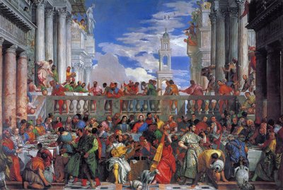 O banquete de casamento em Caná, 1563 de Paolo Veronese