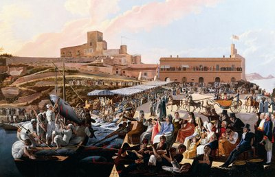 O abate do atum no Cabo Passero na presença da Família Real (óleo sobre tela) de Paolo de Albertis
