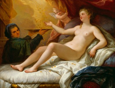 Danae, c.1705 (óleo sobre tela montado em masonite) de Paolo di Matteis