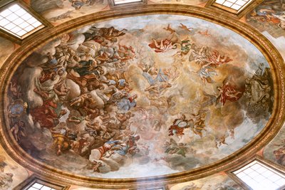 Frescos que retratam a vida de São Cataldo de Paolo di Matteis