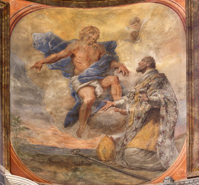 Frescos que retratam a vida de São Cataldo de Paolo di Matteis