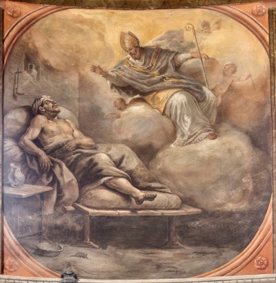 Frescos que retratam a vida de São Cataldo de Paolo di Matteis