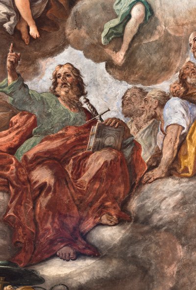 Frescos que retratam a vida de São Cataldo de Paolo di Matteis
