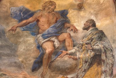 Frescos que retratam a vida de São Cataldo de Paolo di Matteis
