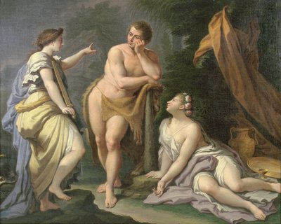 The Choice of Hercules (óleo sobre tela) de Paolo di Matteis