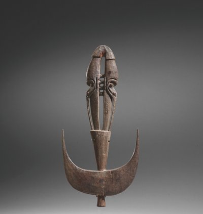 Gancho de suspensão (Samban), Iatmul, Middle Sepik, Papua, Nova Guiné (madeira) de Papua New Guinean