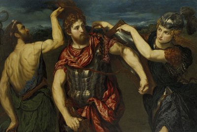 Perseus Armado por Mercúrio e Minerva de Paris Bordone