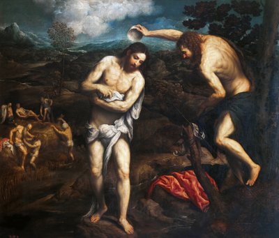 O Batismo de Cristo, 1548-1551. de Paris Bordone