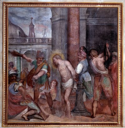 Paixão de Cristo, flagelação de Jesus (Fresco de Paris Nogari