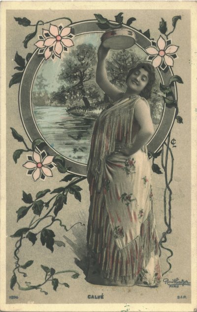 Emma Calve como Carmen de Paris Photo studio Reutlinger
