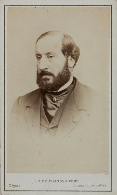 Retrato de Emile Augier 1820-1889. de Paris . Photo studio Reutlinger