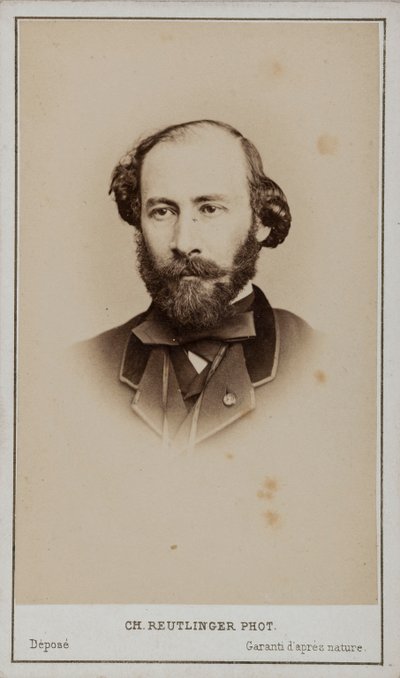 Retrato de Octave Feuillet 1821-1890. de Paris . Photo studio Reutlinger