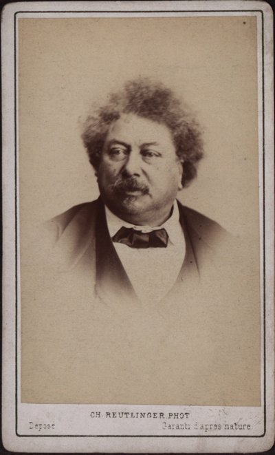 O autor Alexandre Dumas pai 1802-1870, c. 1868. de Paris . Photo studio Reutlinger