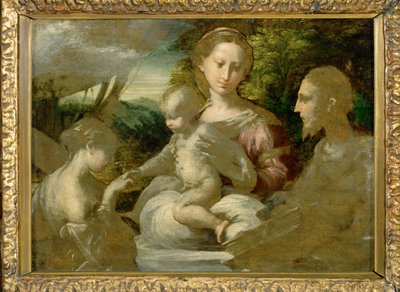 Nossa Senhora e os santos ... de Parmigianino (1503 40)